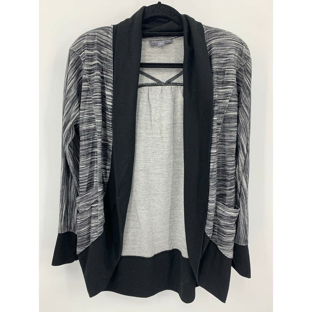 A Pea in the Pod Maternity Small Space Dye Open Front Cardigan Rayon Blend
